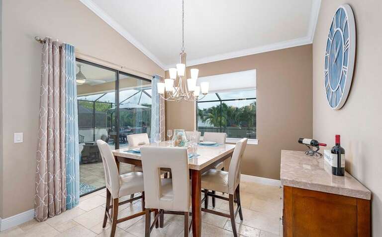 Indoor Dining Room on High Top Table