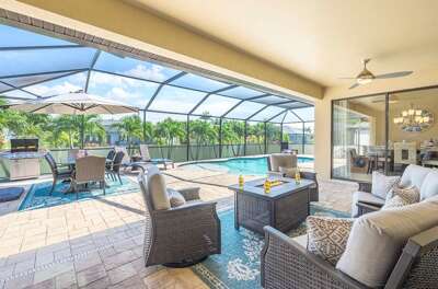 Large Open Pool Area with Plenty Seating Options