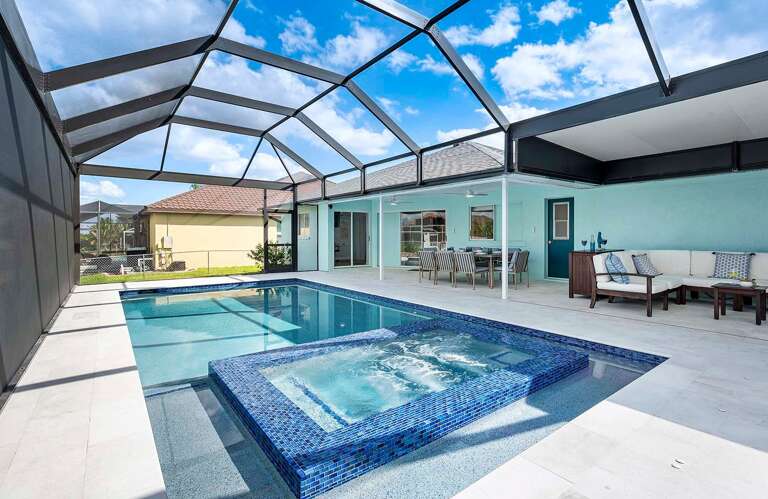 Casa Azul Offers an Amazing Pool Experience with Sunken Spa and Wrap Around Sun Shelf