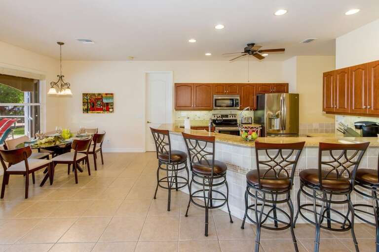 Additional Seating is an Option on the Kitchen Bar