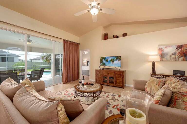 Living Room with Tons of Light and Views of the Pool