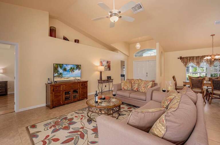 Open Floor Plan Concept with Living Room and Formal Dining Room