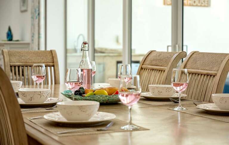 Dining Table can seat up to 8 guests