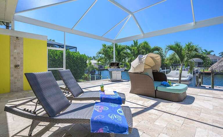 Shower and Lounge Area on Pool Area