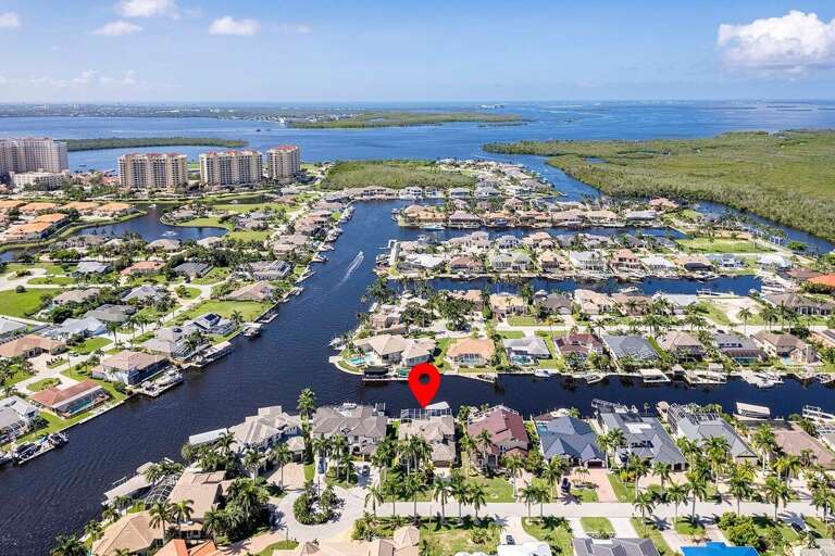 Aerial View of Direct Sailboat Access Waterways