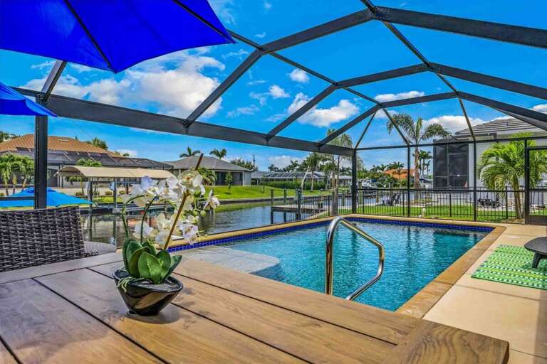 Outdoor Dining Area with Amazing Water Views