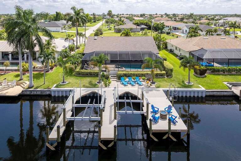 Boat Dock and Sitting Space at Coral Getaway