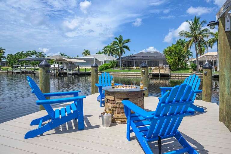 Fire Pit to Enjoy those Western Sunsets at Coral Getaway