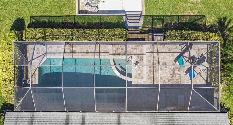 Coral Getaway Pool Area Birds Eye View