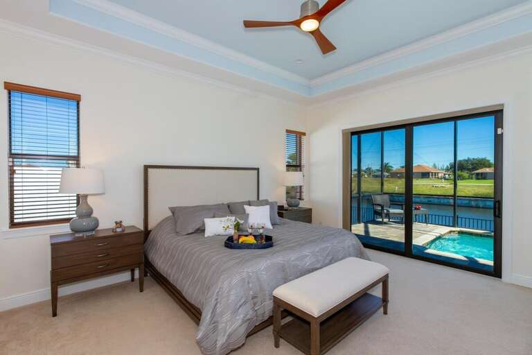 Main King Bedroom with Access to the Patio