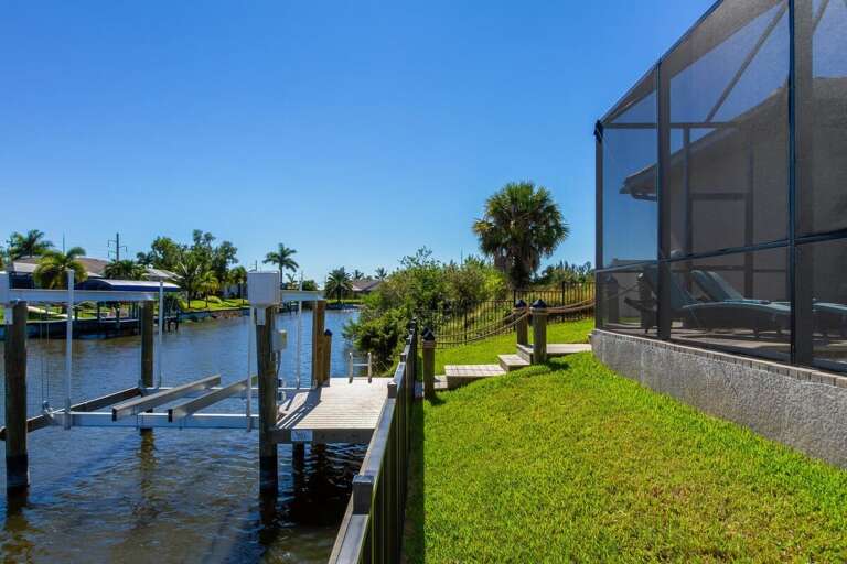 View down the gulf access canal