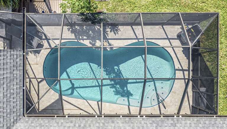 Aerial View of Pool Lanai