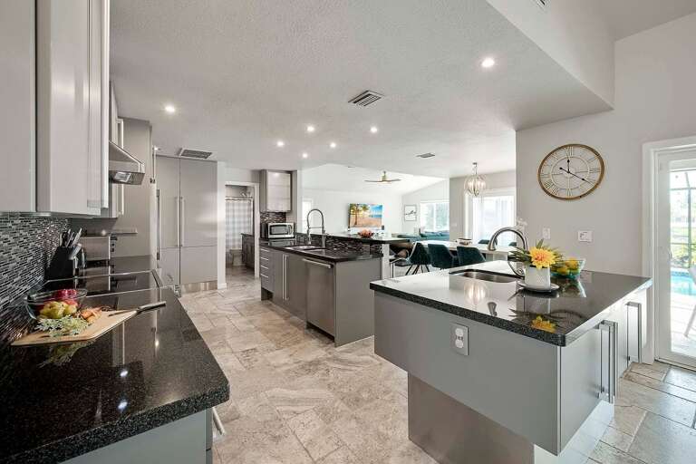 Large Kitchen with Two Islands for Entertaining