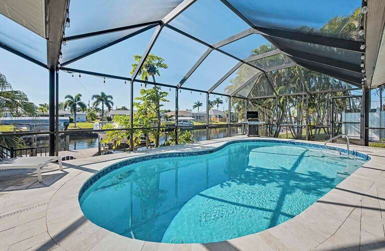 Southern Facing Pool with Gulf Access Canal