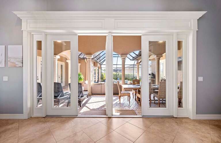 Upon Entering the Villa you have an Amazing View of your Lanai and Pool