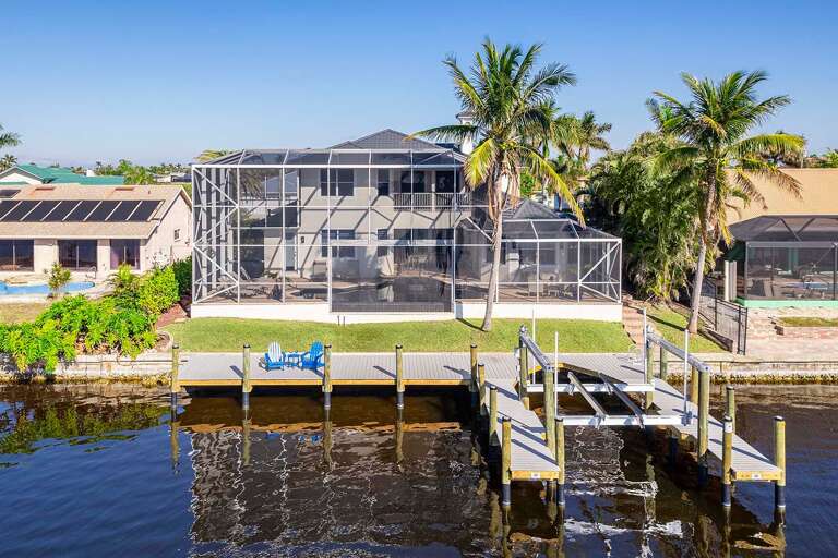 Captains Walk and Boat Dock Slip with Lift