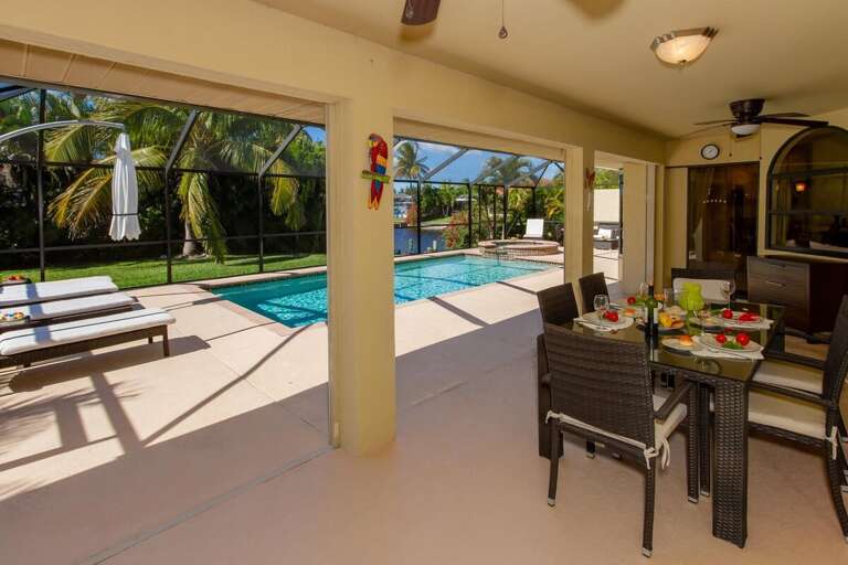 View of the outdoor dining area