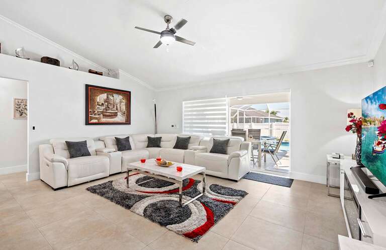 Comfortable Living Room with Reclining Couch