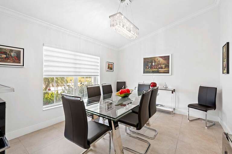 Formal Dining Room with Garden View