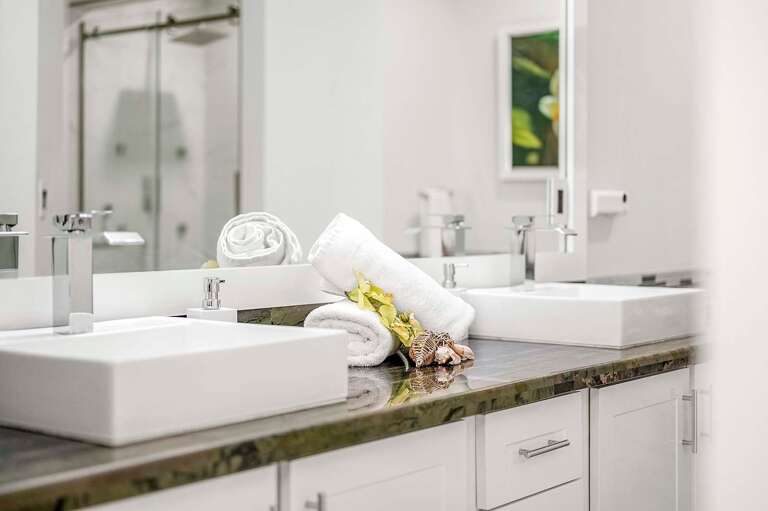 Large Counter with Two Sinks