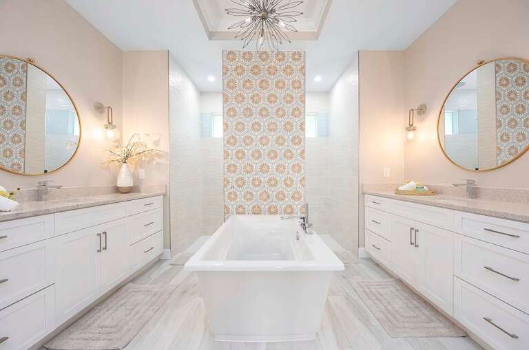 Main Bathroom with Walk around Shower