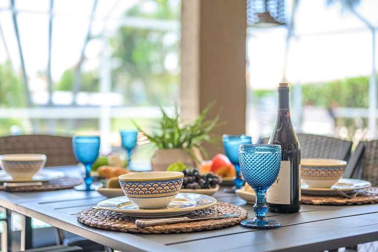 Al Fresco Dining on the Eastern Facing Patio