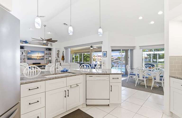 Large Kitchen With a View of the Open Living Space
