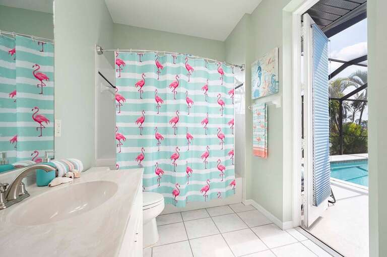 2nd Bathroom with Pool Access and Shower Tub Combo