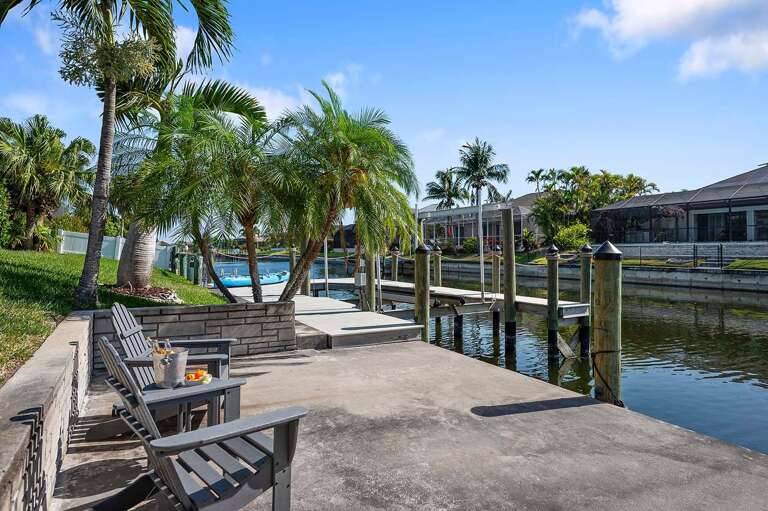 Concrete Dock Area Great for Fishing or Enjoying Some Morning Coffee