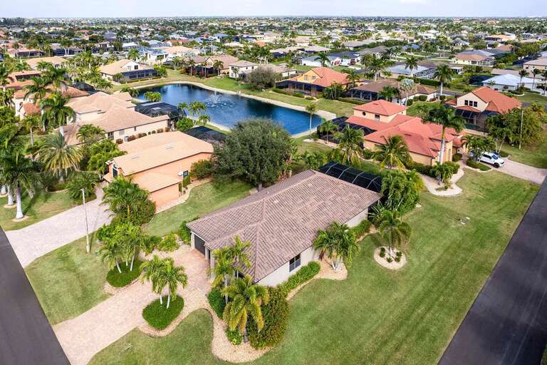 Aerial View of Fountain Villa
