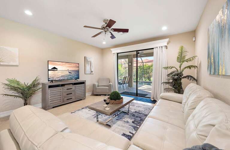 Enjoy the Living Room with Access to the Lanai