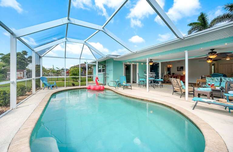 Pool and Lanai at Four Palms