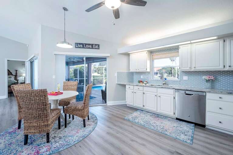 Kitchen and Dining Area with Access to Lanai