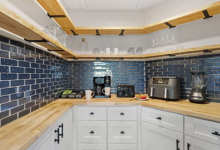 Butlers Pantry with Coffee Bar, Air Fryer and Add. Storage