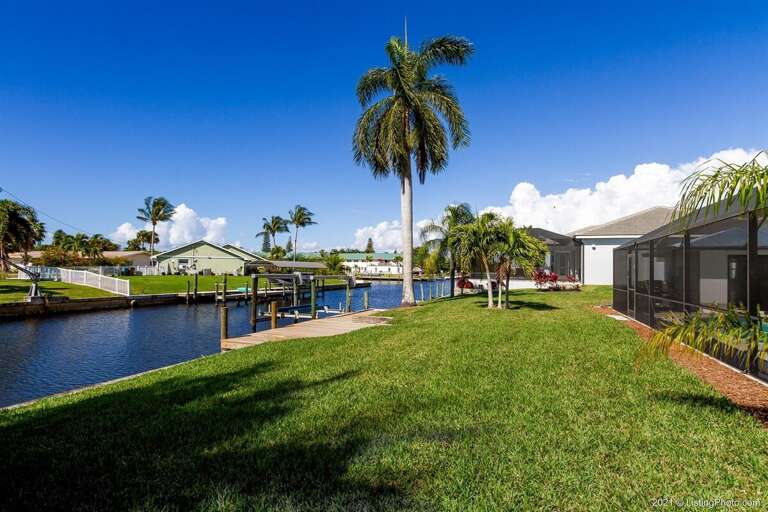 Backyard and Access to Boat Dock