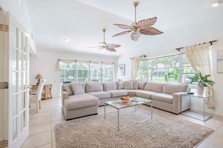 Main Living Room with Large Flat Panel TV