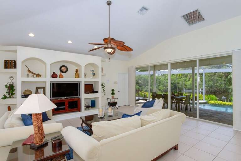 Enjoy the Views of the Patio and Lanai