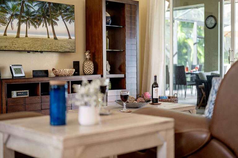 Views from the Living Room to the Pool