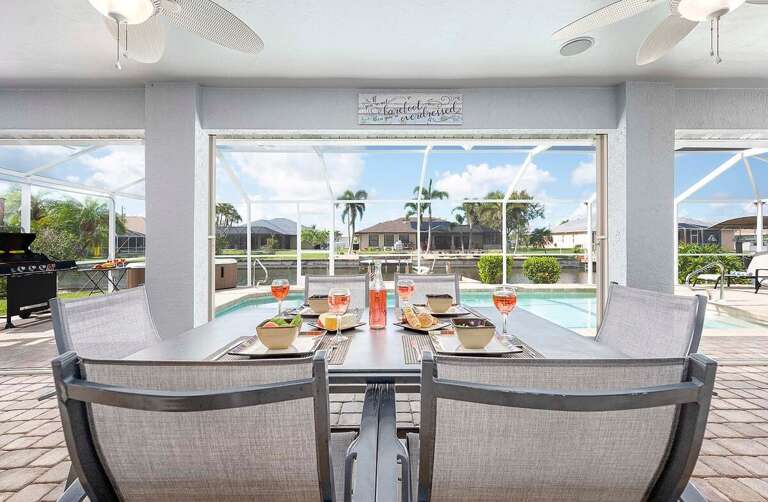 Covered Lanai with Al Fresco Dining Option