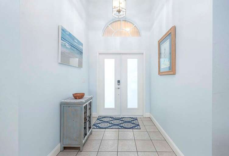 Double Glass Front Door Entrance