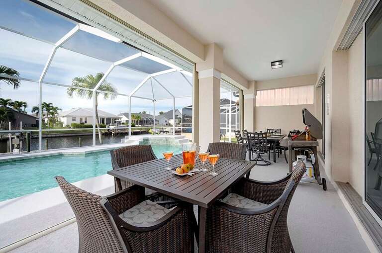 Covered Lanai and Conversation Table