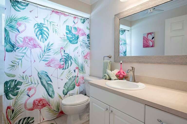 Guest Bathroom with Shower Tub Combo