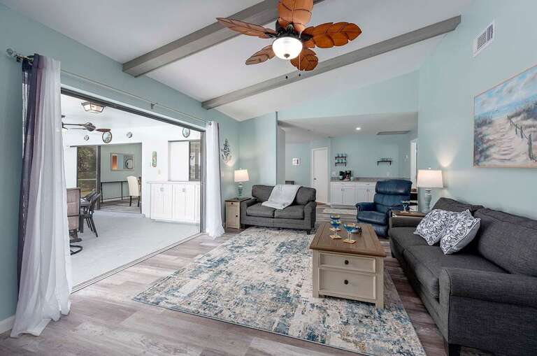 Living Room at Villa Lake Kennedy with Recliner Chair