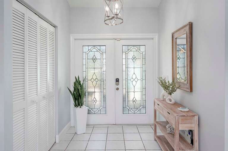 Foyer with Double Glass Doors