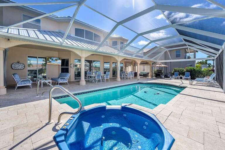 Hot Tub with Overflow into Pool