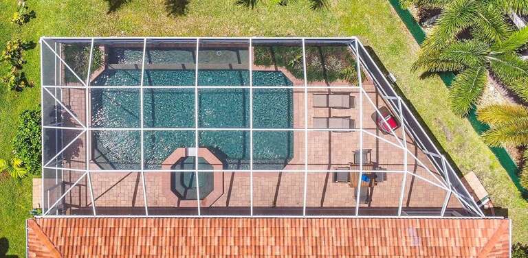 Aerial View of Villa Marais