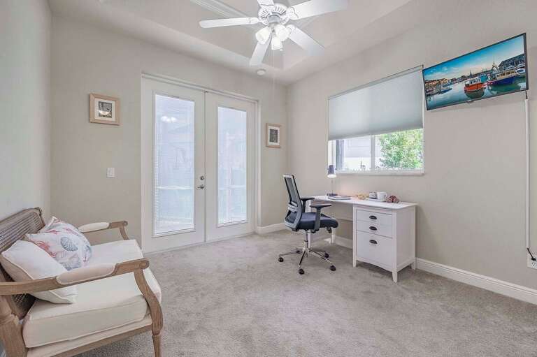 Office Space with French Door Access to the Lanai