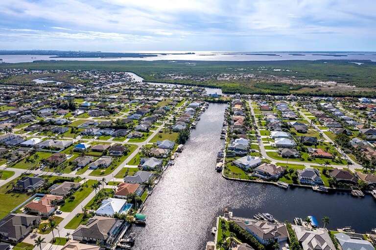 Aerial View of Gulf Access Canal Route