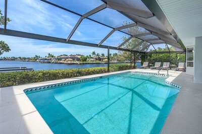Pool Area with Western Facing Canal Views