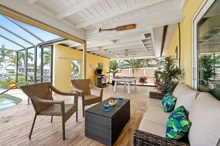 Covered Lanai to Enjoy Meals and Relax